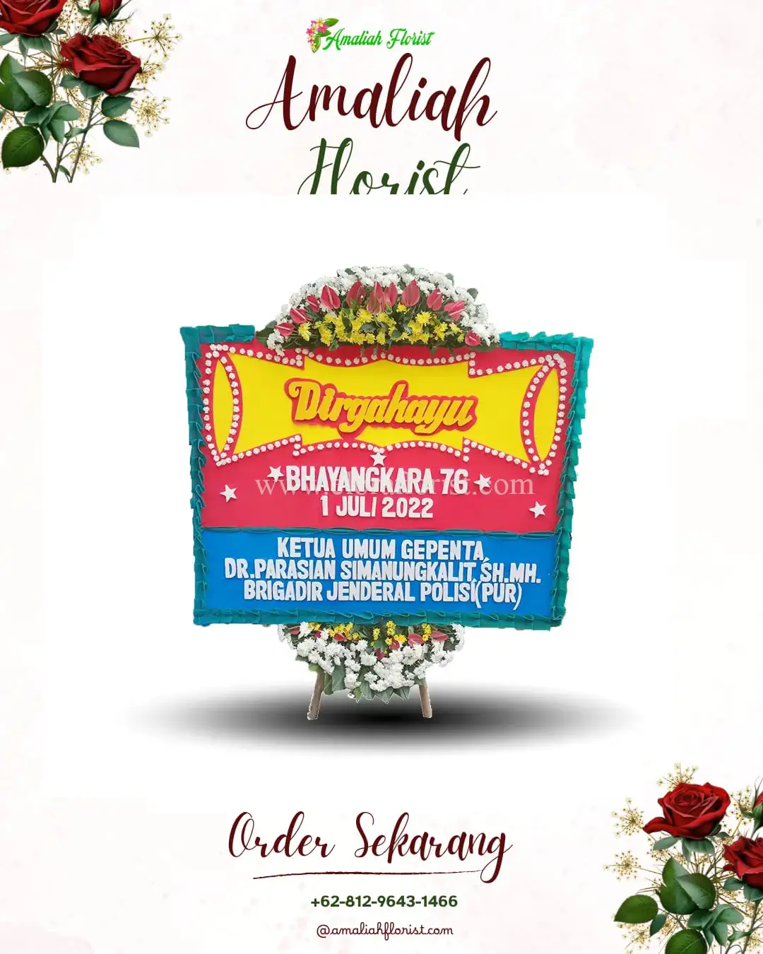 Papan Bunga HUT Ulang Tahun Long Ikis